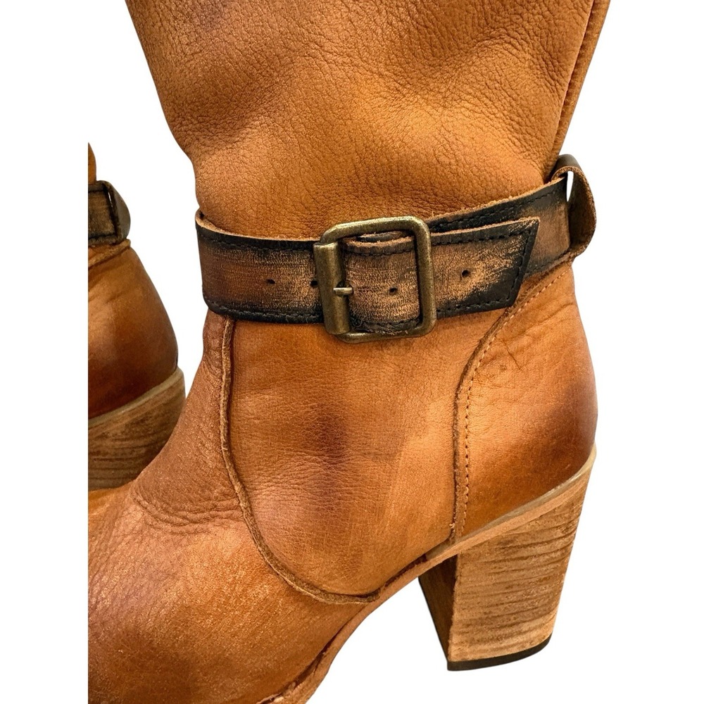 FreeBird Holland Tall Boots Heeled Brown Sz 8 Western Boho Cowgirl - Picture 4 of 13